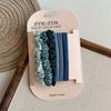 Set of 6 Elegant Fabric Hair Ties with Satin Finish, Versatile for Ponytails.