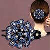 Resin Rhinestone Clip Elegant Fixed Headdress Hairpin Large Duck Clip Women Elegant Barrettes