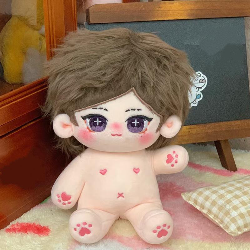 20cm Cute Cartoon Idol Cotton Doll Stuffed Plush Toy Dolls Can Change Clothes Fans Collection Gift for Girls Boys Kids