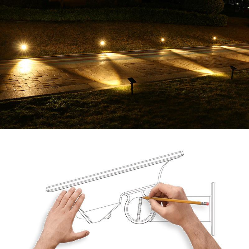 Outdoor Solar Waterproof Garden Spotlight for Courtyard Landscape Decoration