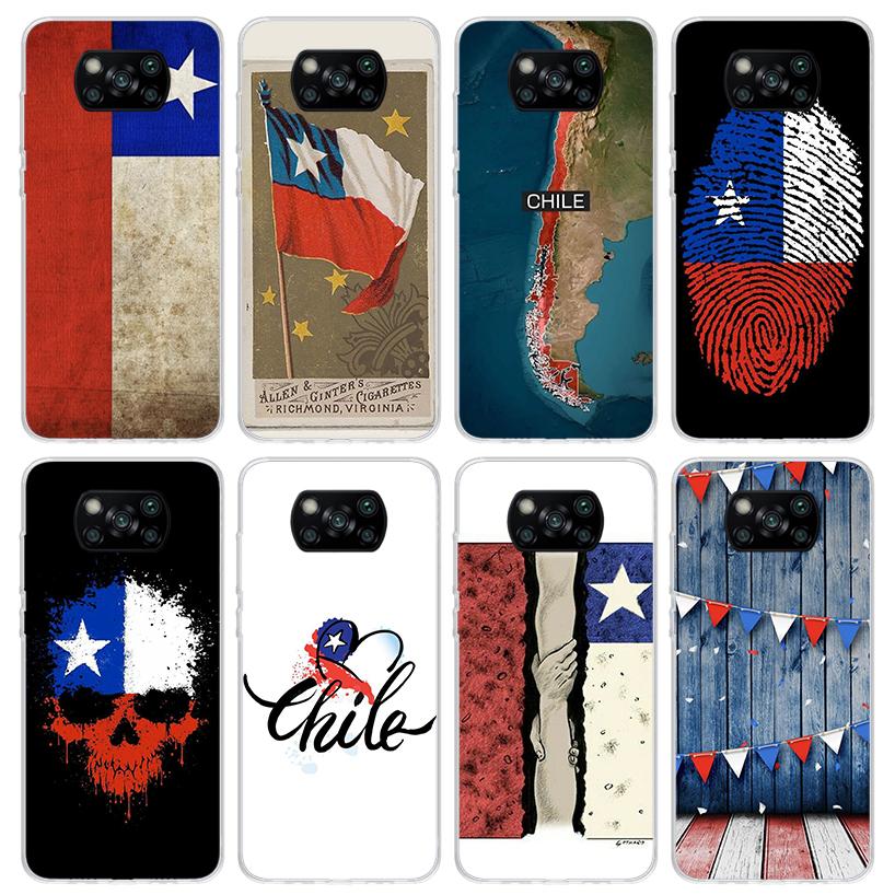 Chile Flag Phone Case For Xiaomi Poco X7 X6 X5 Pro F7 Ultra Redmi 15C 15 13 13C 12 12C 10 10A 10C 9 9A 9C 9T Shell Poco X7 X6 X5