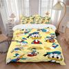Set Copripiumino Personaggio Paperino 3 Pezzi Morbido e Confortevole Decorazione Camera da Letto, Camera degli Ospiti e Dormitorio Set Biancheria da Letto W041