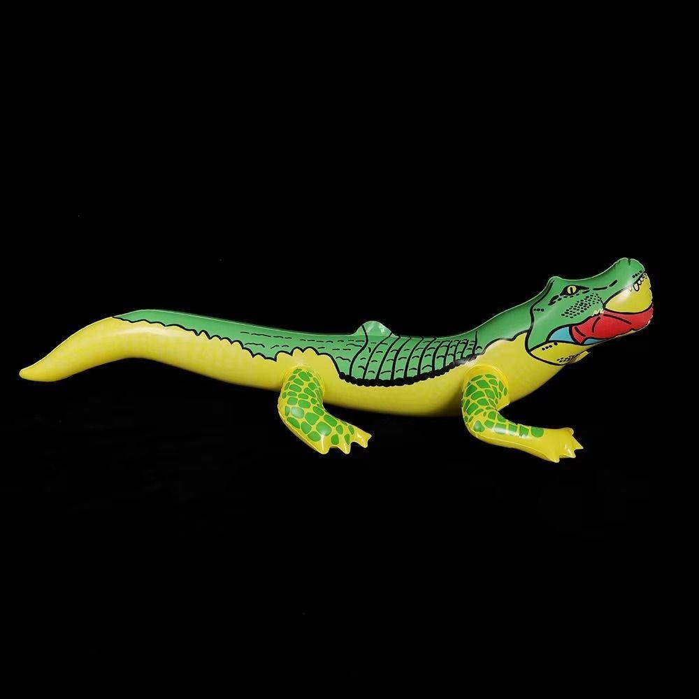 2pcs Crocodile Toy Inflatable Crocodile Game PVC Swimming Pool Air Mattress Outdoor