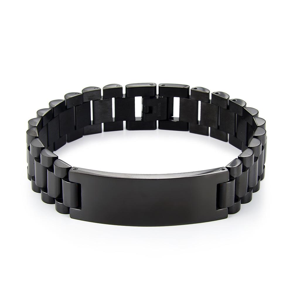 Fine Jewelry Bracelet Stainless Steel 18K Gold Plated Watch Band Link Chain Bracelet for Women Men