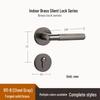 Brass Indoor Magnetic Silent Door Handle for Bedroom & Bathroom