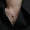 PANJBJ 925 Sterling Silver Line Necklace for Women Girl Fashion Concise  Individuality Jewelry Birthday Gift Dropshipping