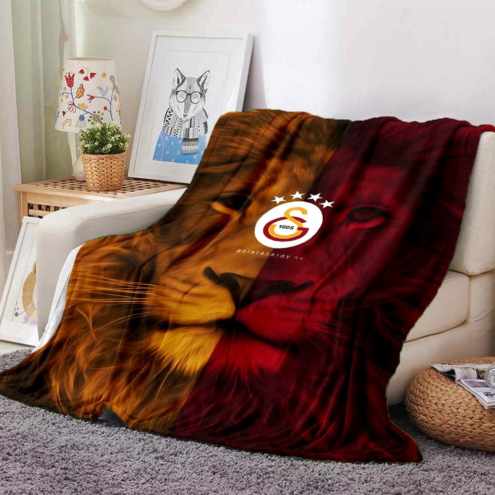 Aslanlar Galatasaray Blanket Ultra-Soft Suitable for Seaside Bed Chair Four Seasons Multipurpose Digital Print