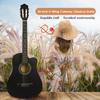 38-inch Curve Acoustic Guitar 6-String Cutaway Classical Guitar with Accessories Kit Guitar Capo