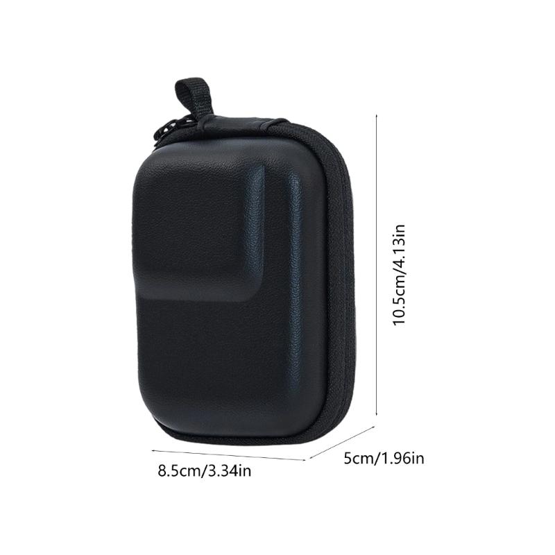 Compact Lightweight Protective Case For Action Camera Water Resistant Shell With Interior Padding And Zippered Closure