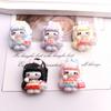 Cute KT Girl Resin Accessories: Curly Hair Cartoon Handbag, Cream Glue for DIY Hair Clips, Magnets, Shoe Buckles.