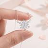 Zircon Women's Collarbone Chain Choker Snowflower Crystal Necklace Snowflake Necklace  Daily