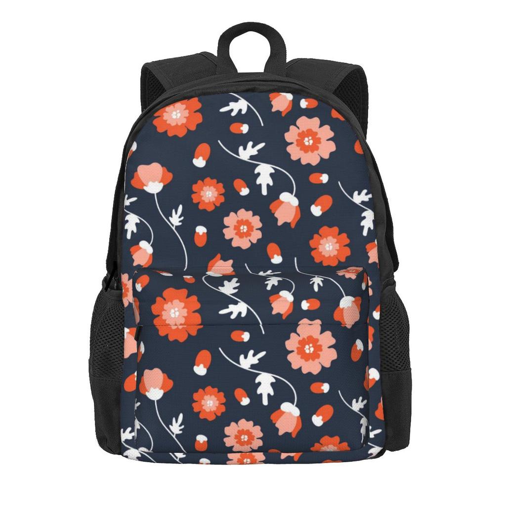White Daisies Backpack Cute Flowers Print College Backpacks Girl Custom Breathable School Bags Leisure Rucksack