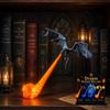 3D Fire-Breathing Dragon Bookshelf Nook Light Shelf Decor Flying Dragon Design Book Lover Gift Halloween Shelf Display