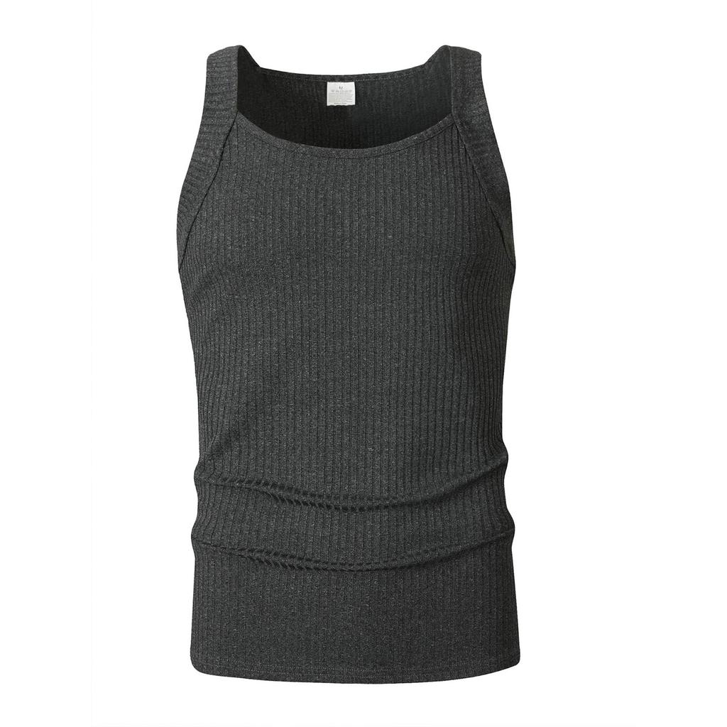 Herren Quadratischer Ausschnitt Enges Muskel Tanktop für Workout Training
