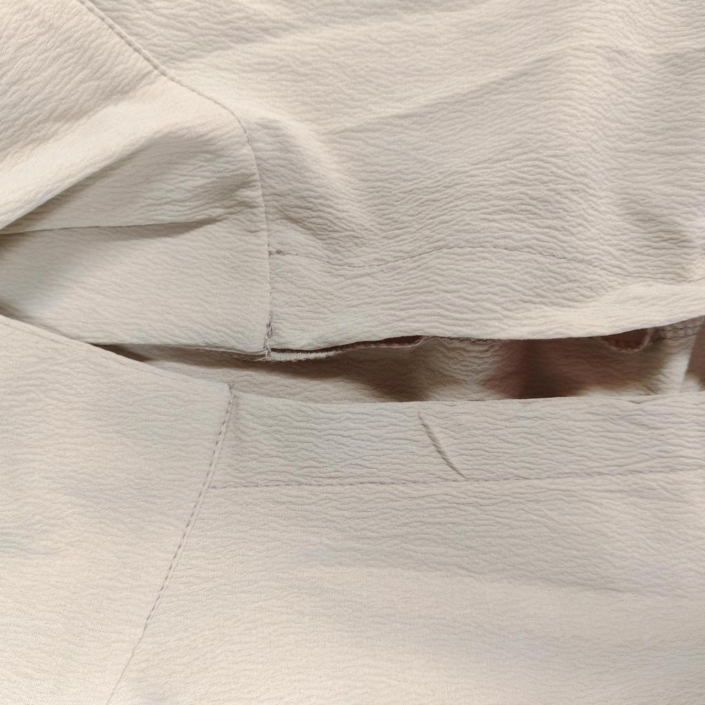 IHUASU Autumn Temperament Female Commuter Lace-up Solid Color Waist Long Sleeve Irregular Shirt Dress