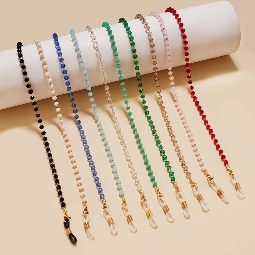 Reading Glasses Chain Crystal Bead Eyeglass Sunglasses Lanyard Cord Neck Strap String Mask Chain Eyewear Straps