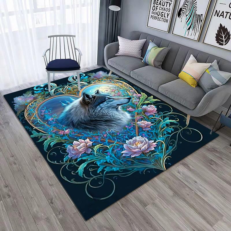 Wolf Heart Floral Fantasy Carpet Is Suitable For Living Room And Bedroom Doormats Office Balcony Decorative Carpet A8