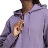 adidas Striped Casual Hooded Long Sleeve Sweatshirt Women Sweatshirt Purple IL3050