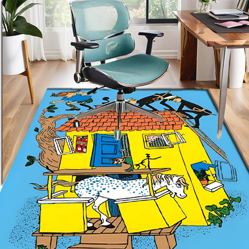 Der Rauber Hotzenplotz Pattern Rug, Indoor/Outdoor Mat, for Picnic, Gameroom, Bedroom, Office, Living Room, Home Decor Carpet, Birthday Gift