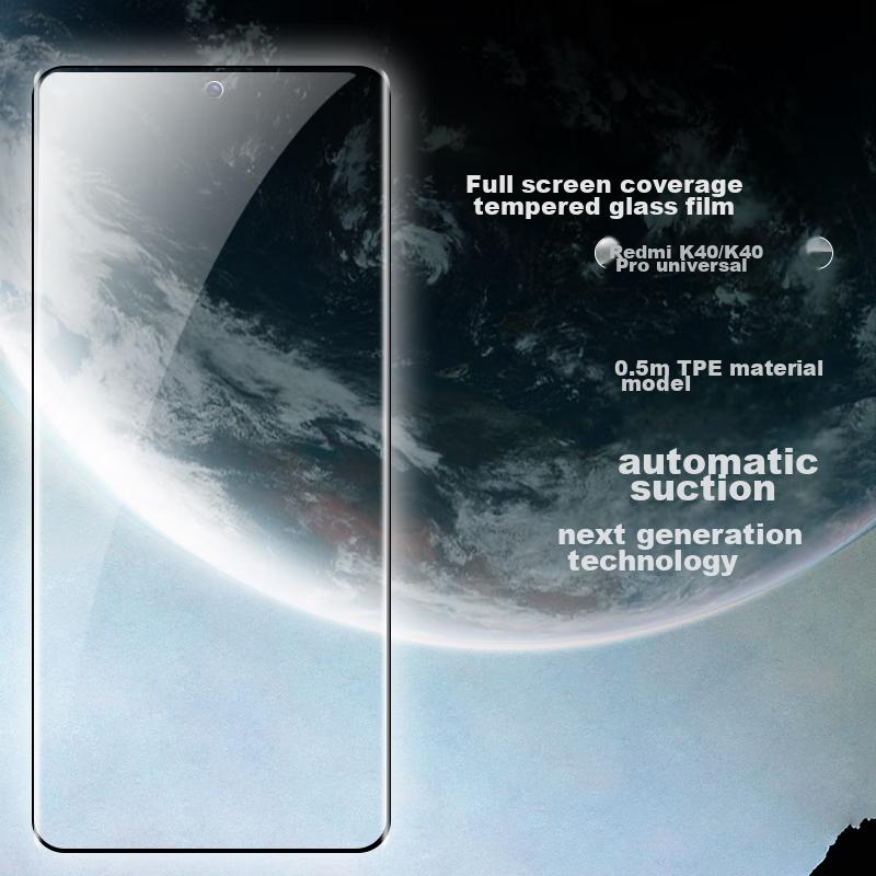 HotFire Tempered Glass Screen Protector for Xiaomi Redmi K40/K50/K40s/K50Pro/K40Pro+, Full Coverage Automatic Adhesive Glass for Xiaomi Phones