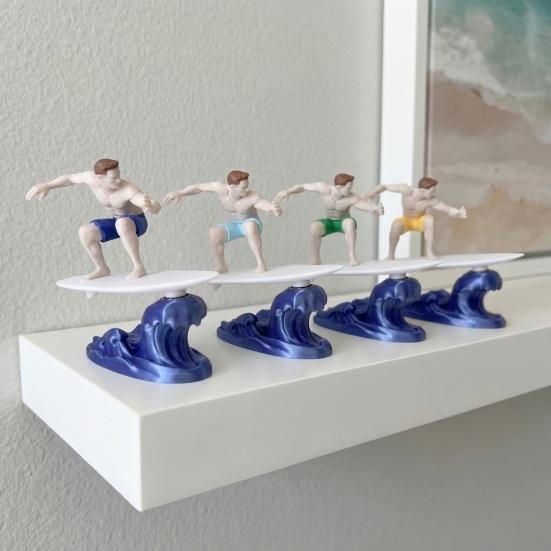 Dashboard Drift Ornament Motion Activated Surfing Muscle Man Car Ornament Fun Dashboard Decoration Auto Interior Accessory Gift for Drivers