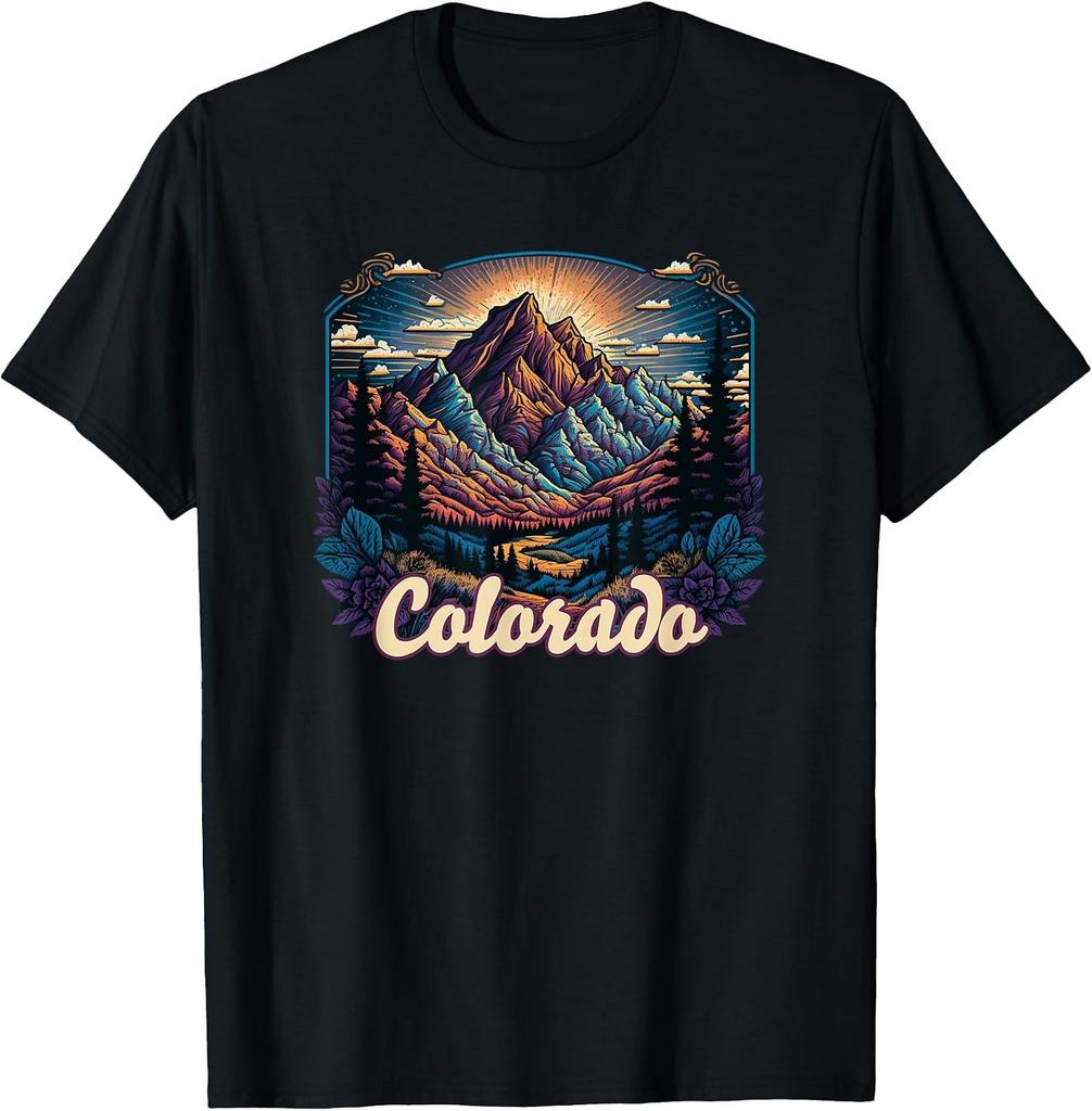 Colorado Mountains Graphic Tee - Classic Design For Outdoor Lovers