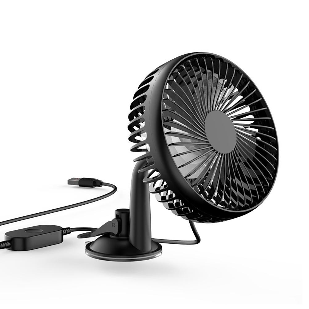 

USB Powered Car Mini Fan, 3 Speeds Adjustable Powerful Airflow Single Head Cooling Fan, Low Noise Motor Cooler Cooling Fan, For Sedan SUV RV Boat Suction cup type#0