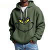 Mokaloha Men's Casual Solid Color  Zipper Long Sleeve Hooded Sweatshirt, Everyday Zipper Casual Long Sleeve T-Shirt