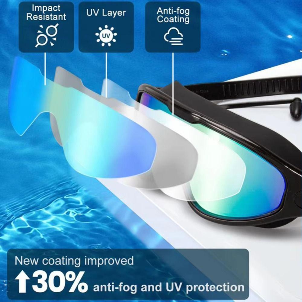 Anti-Fog Adult Swimming Glasses Uv Protection Electroplated Swim Glasses Water Sports