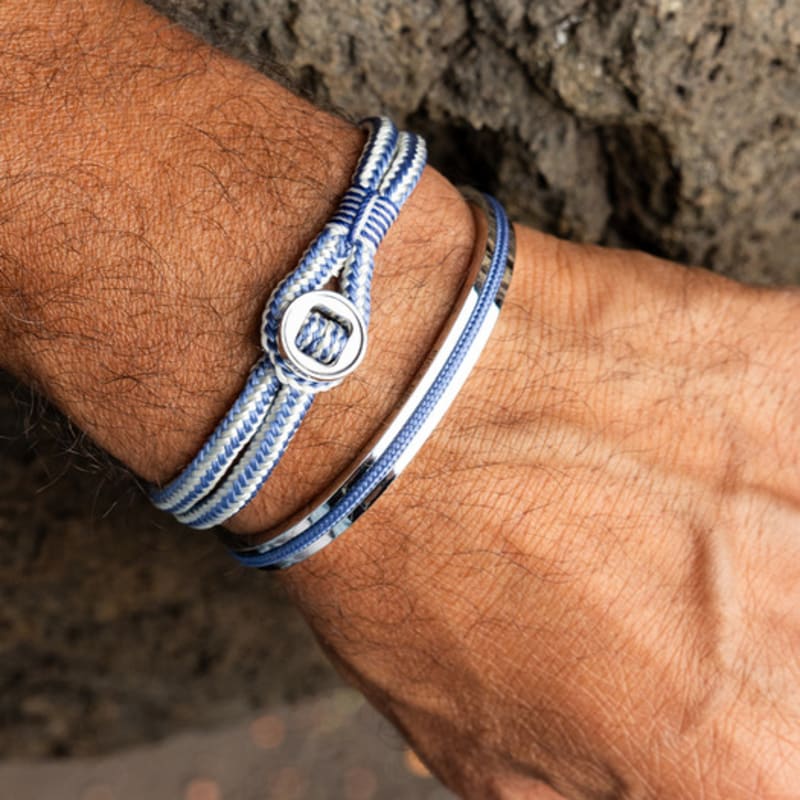 PIG & HEN Dondino Bracelet - Indigo Purple X Cream X Silver