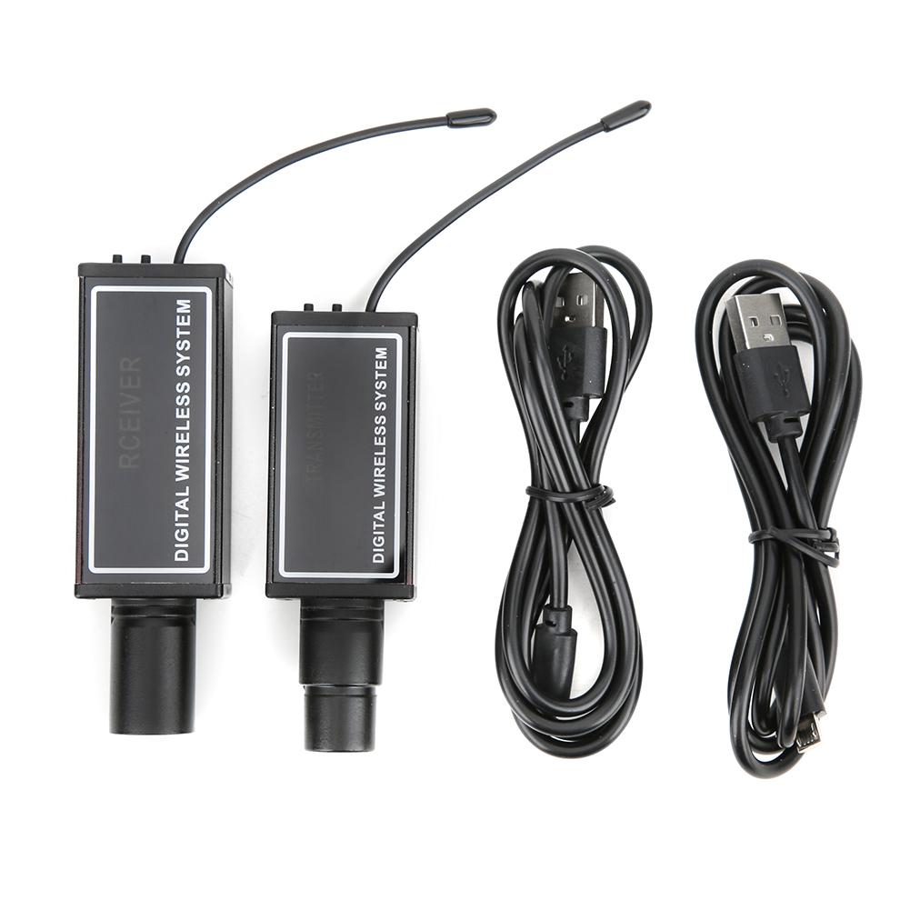 Digitales Drahtloses Audiosystem Eingebaute Batterie Mikrofon Sender Empfänger 900 930Hz(Schwarz )