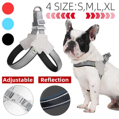 Ανακλαστικό Λουρί Στήθους Σκύλου Για Μικρούς Μεσαίους Μεγάλους Σκύλους Ρυθμιζόμενο Νάιλον Λουρί Στήθους Κατοικιδίου Χωρίς Τράβηγμα Λουρί Κολάρο Bulldog Προμήθειες