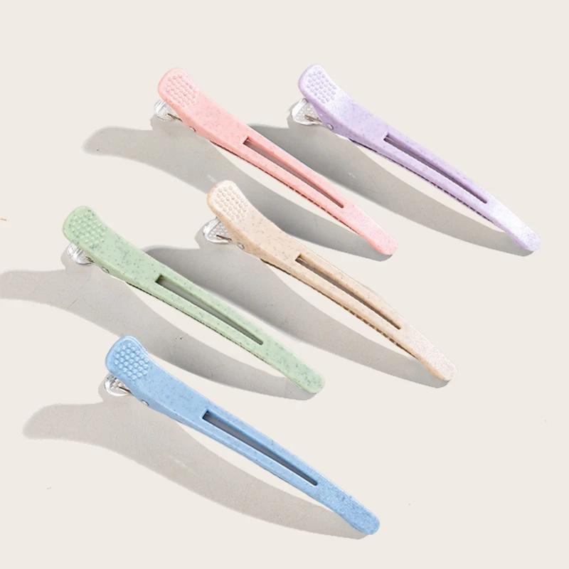 6pcs Hair Clip Set Professional Hairdressing Salon Hairpins Non-slip Crocodile DIY Alligator Clips Home Barber Hair Stylig Tools