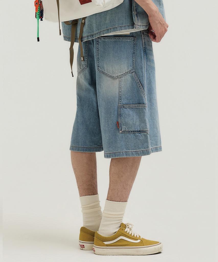 Tullunjeubeulig Tb-No.2 Denim Carpenter Shorts (E5910G4102)