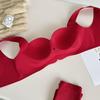 Red Original Seamless Underarm Support Soft Gathering Bra for Women