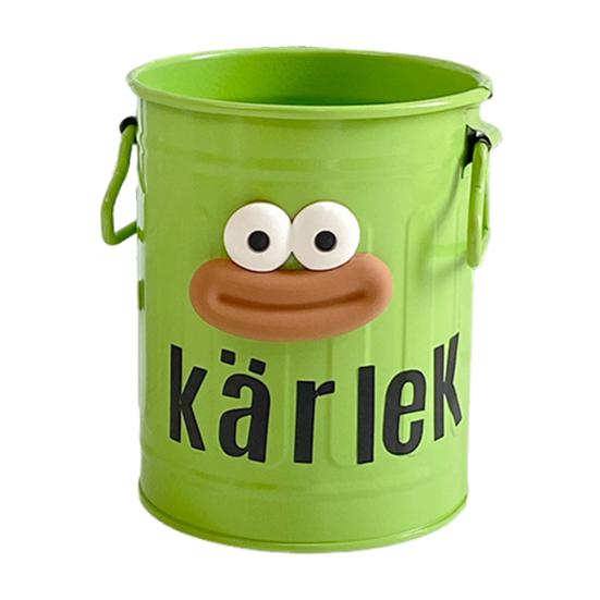 Kreslený držák na tužky Kovový úložný organizér na pera tužky gumy pastelky fixy Velkokapacitní stolní stojan na tužky pro kancelář školu