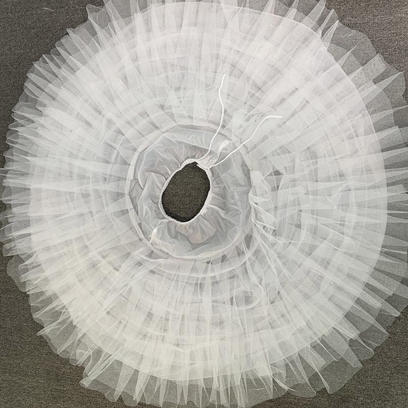 Crinoline Underskirt Petticoat Floor Length for Women Girls Bridal Dress Vintage Ball Gown White Hoop Skirt
