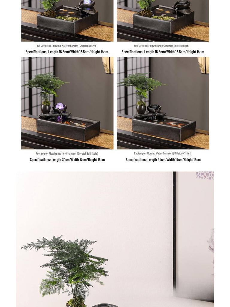 Feng Shui Flowing Water Ball Fountain for Living Room or Desktop Decor