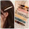 Acetate Hair Side Clip Oval Geometric Bangs Hairpin Women Girls Simple Elegant Duckbill Clip Barrettes Hair Styling Accessories