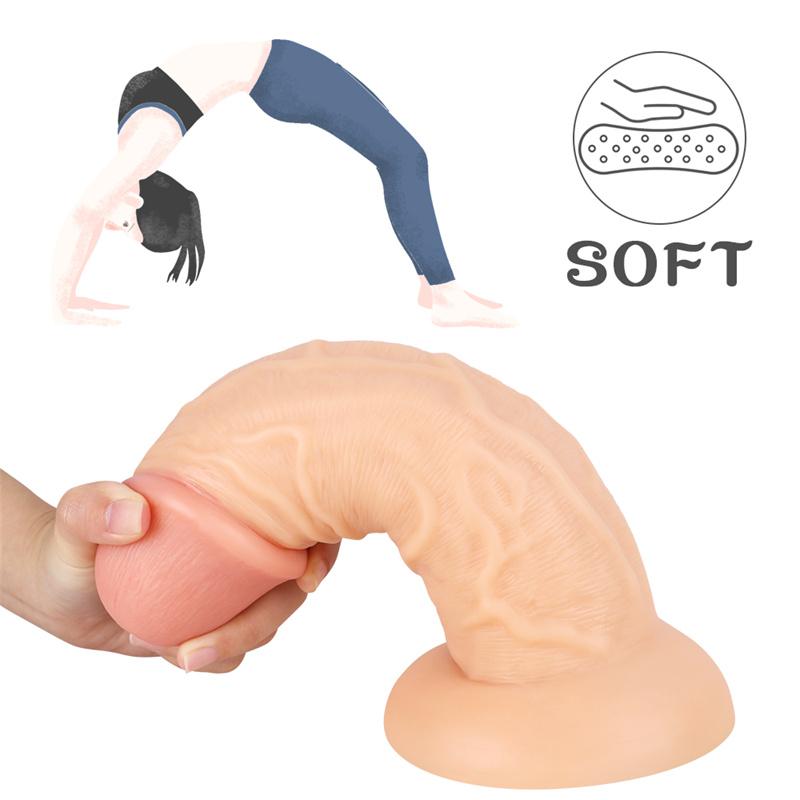 Shuanghui Eggless Dildo Sucker Big Penis Diameter 6.5cm Adult Erotic Sex Products
