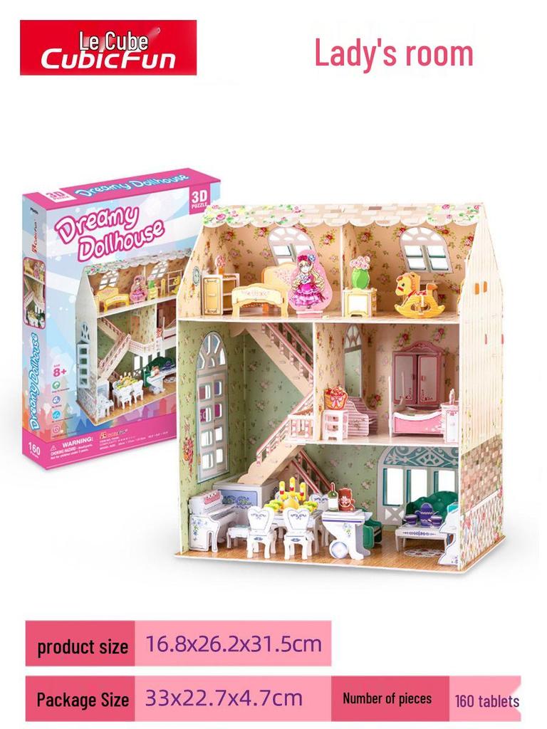 Otaku Cottage 3D Puzzle: DIY Modellbausatz für Mädchenzimmer & Lernspielzeug-Geschenk