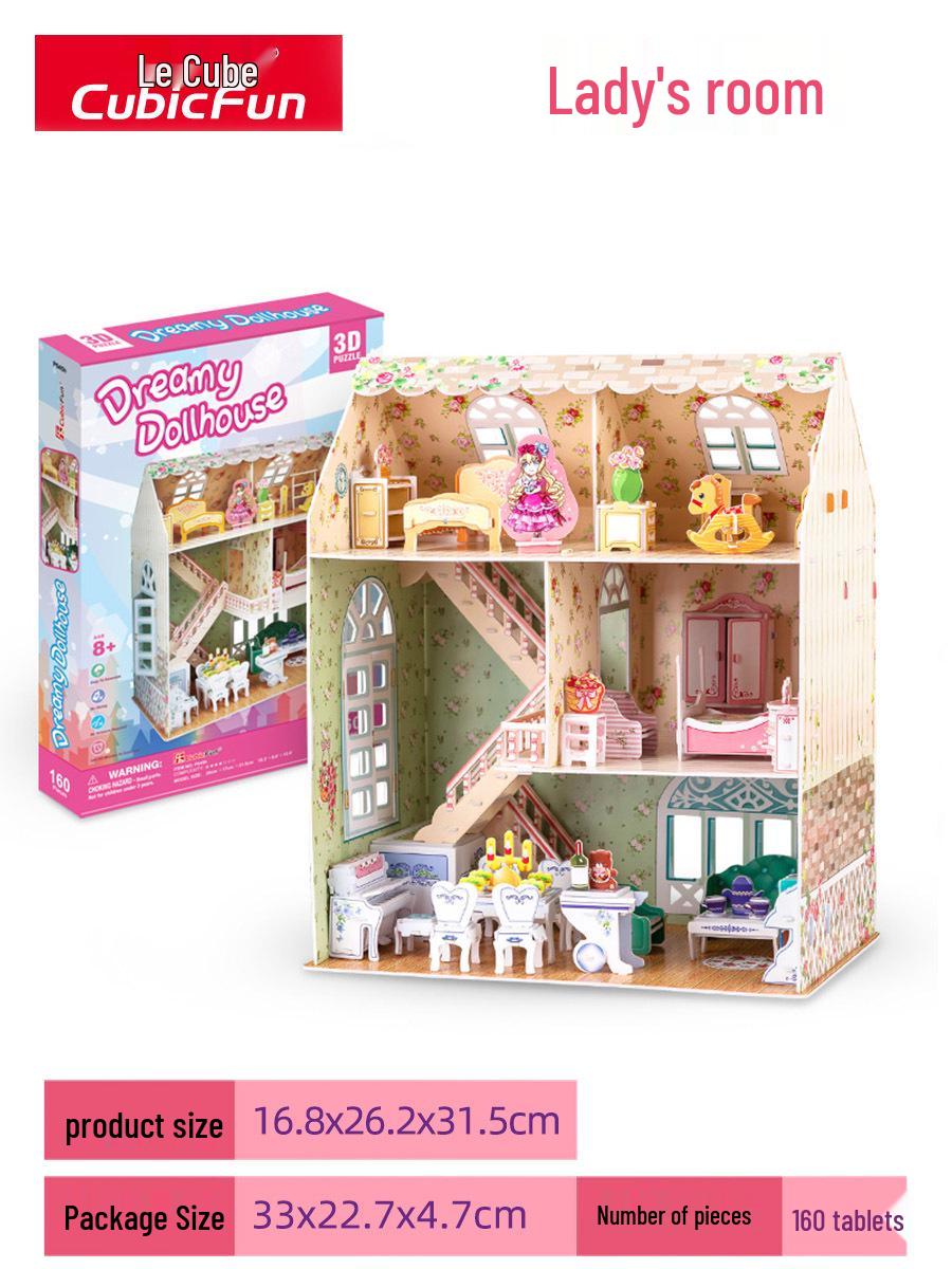 

Набор наклеек Happy Cube 3D Crystal Princess Castle - Игрушка для вечеринки для родителей и детей