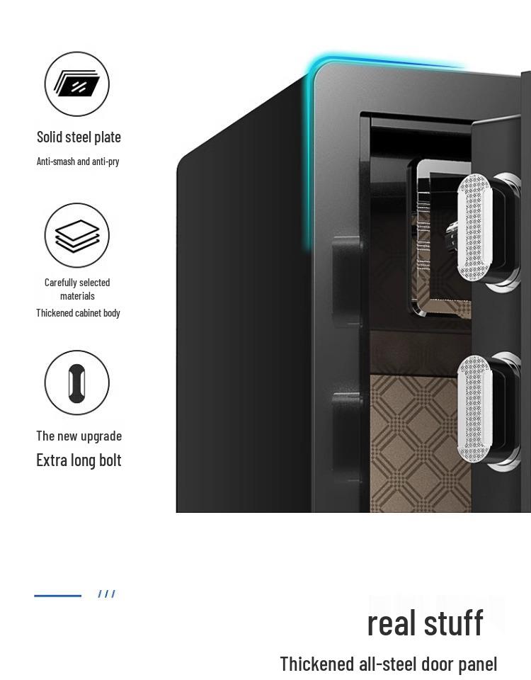 Onaisi 45cm All-Steel Home Safe with Mechanical Lock and Key, Anti-Theft Design