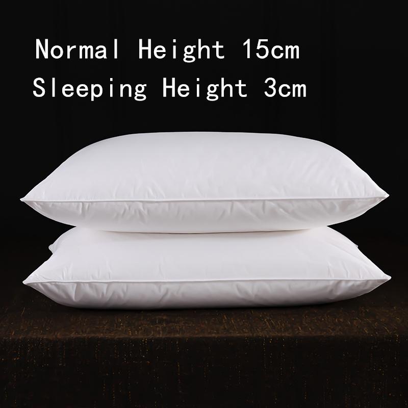 

2 шт. гусиного пера и пуха, белые подушки, 100% хлопок, подушка для сна в отеле, дома, для сна на боку, спине и животе 48x74cm(20x30 in)