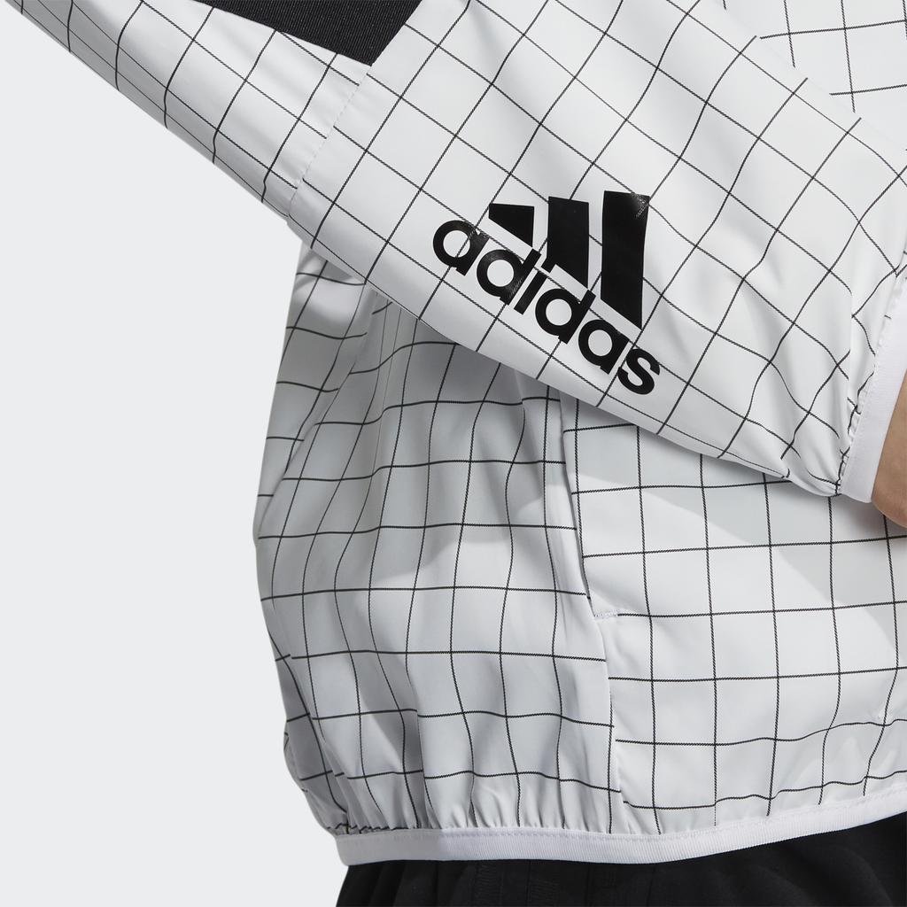 adidas W.N.D. Plaid Casual Sports Hooded Jacket Women Jacket White GJ7725