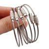 5pcs 200x1.5mm Keychain Portable Stainless Steel Wire Cable Rope Key Holder Durable Suitable for Outdoor  Hiking Camping TMZ