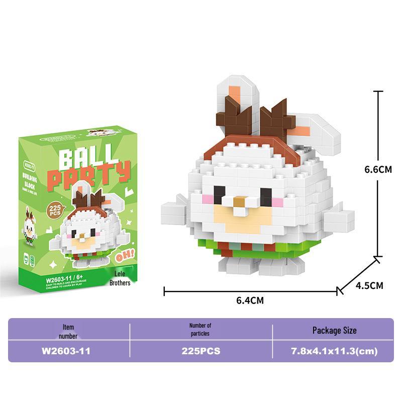 Lele Brothers Micro Building Blocks - Educational Small Animal Sets for Kids, Compatible with Lego, Boys' Toy Gifts