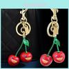 Smile Cherry Bag Charm With Gold Plating For Ladies Purse And Backpack Decor