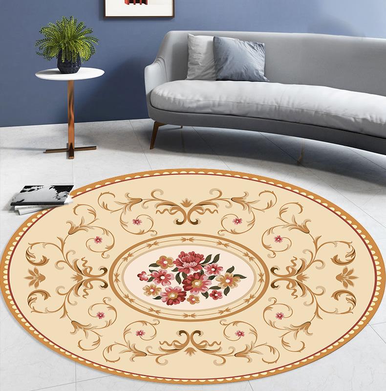 Round Carpet Nordic Bedroom Bedside Carpet Floor Mat Ethnic Style