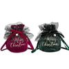 Velvet Apple Gift Bag for Christmas - Warm Winter Candy Bag for Kids